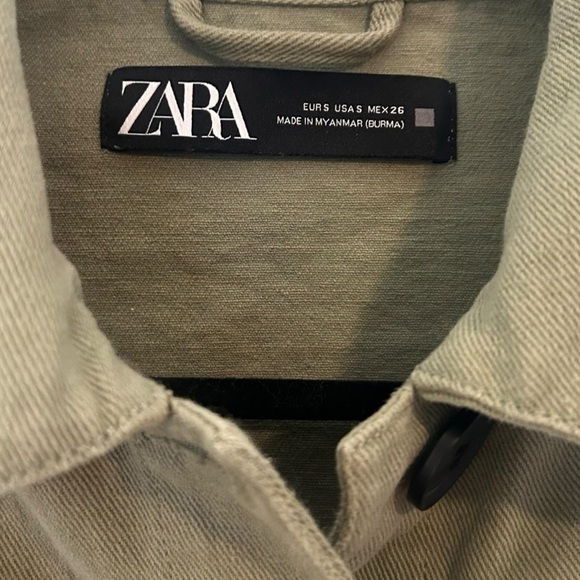 Zara Women's Cropped Green Jacket - Picture 6 of 10